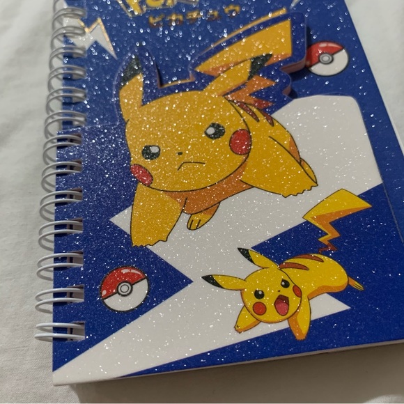 Pokemon | Office | Blue Pokemon Pikachu Glitter Mini Spiral Notebook ...